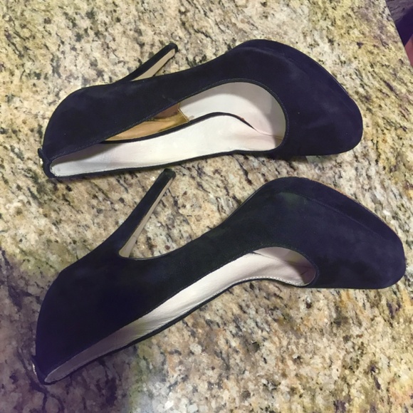 Michael Kors “York” black suede platform high heels - Picture 11 of 16